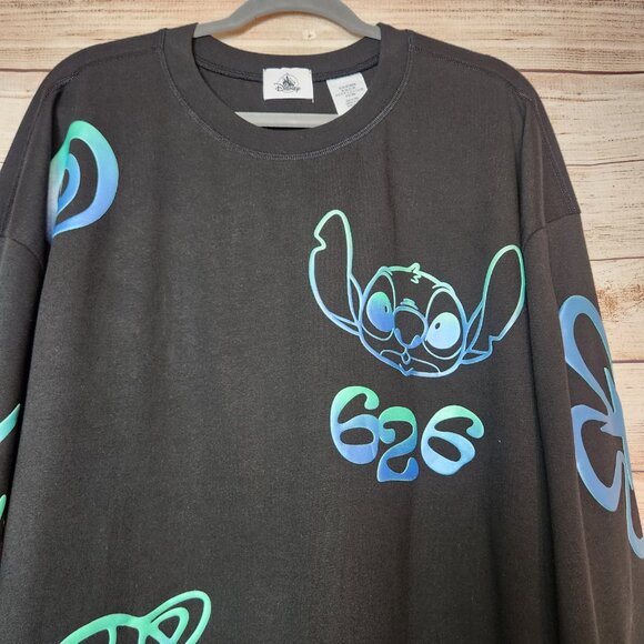 NWT Disney Stitch 626 Celebration Crew Black Long Sleeve Spirit Jersey XXL - Picture 2 of 16